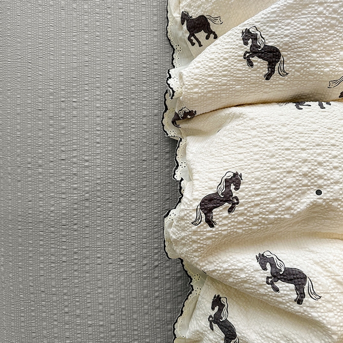 91家纺网 家纺一手货源 找家纺 一比一家纺 2026新款法式花边泡芙纱四件套 小黑马