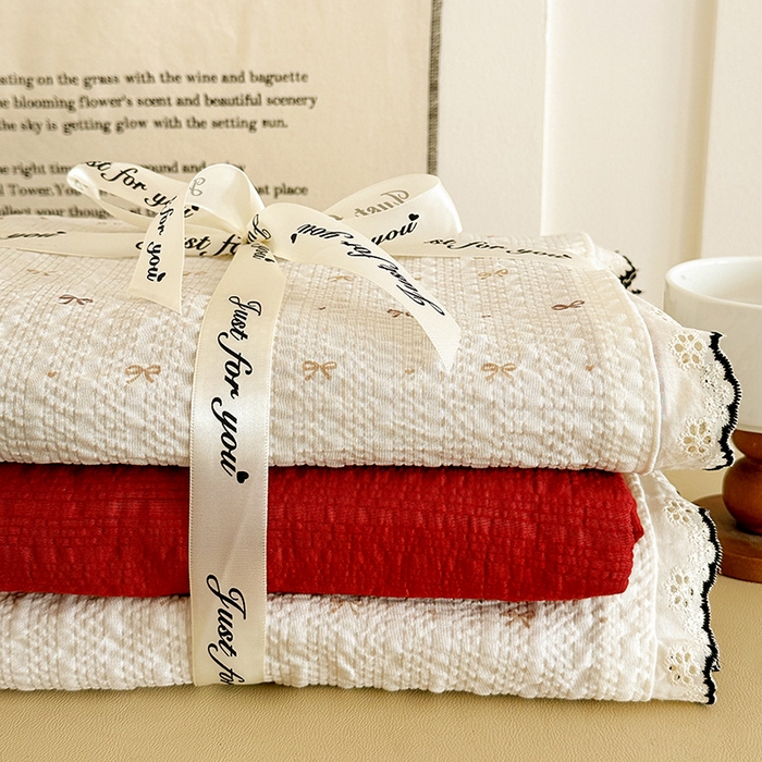 91家纺网 家纺一手货源 找家纺 一比一家纺 2026新款法式花边泡芙纱四件套 摇摇木马