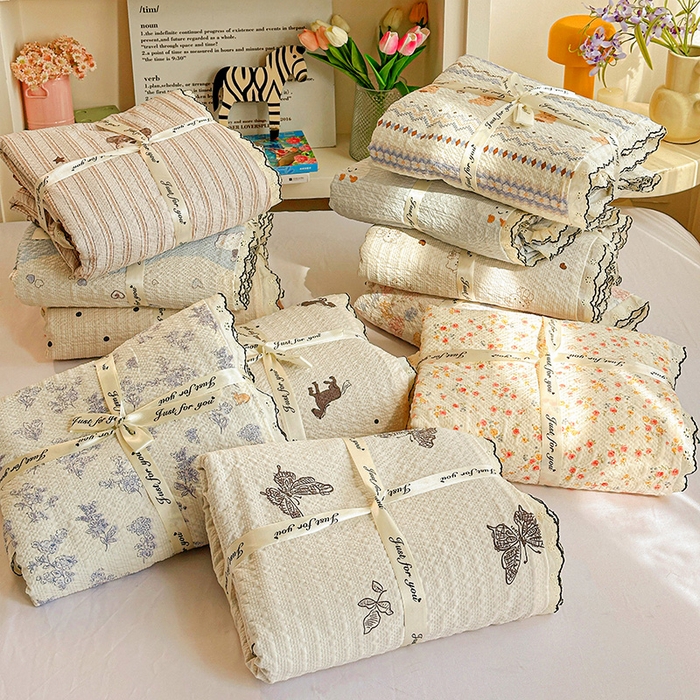 一比一家纺 2026新款法式花边泡芙纱四件套 组合图仅供展示-不可下单