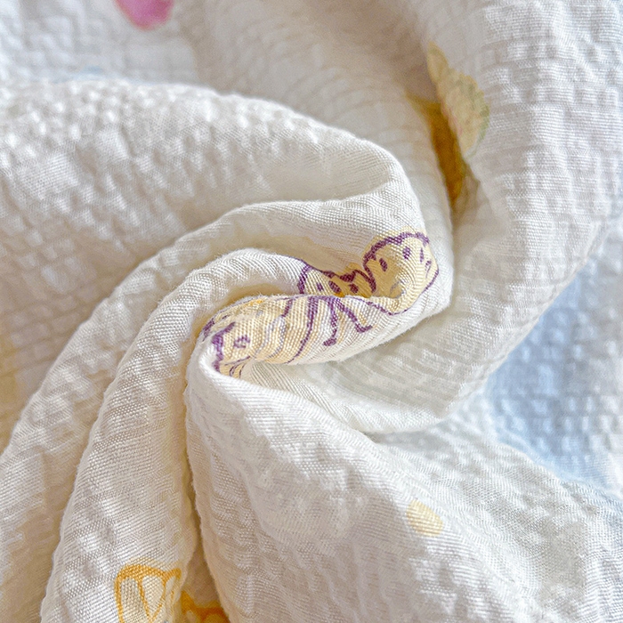 91家纺网 家纺一手货源 找家纺 一比一家纺 2026新款法式花边泡芙纱夏被四件套 蝴蝶谷