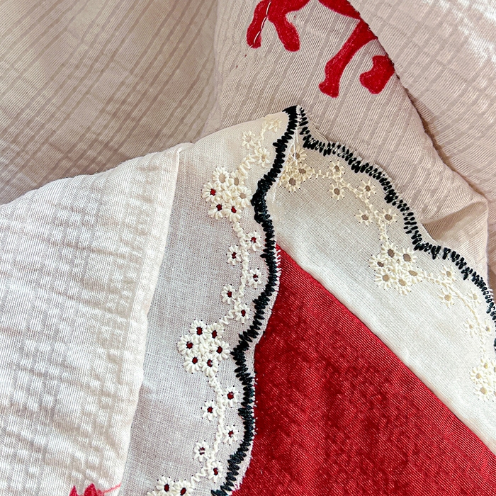 91家纺网 家纺一手货源 找家纺 一比一家纺 2026新款法式花边泡芙纱夏被四件套 小红马