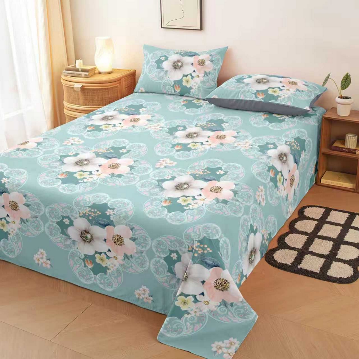 91家纺网 家纺一手货源 找家纺 （总）雨洋家纺 2026新款印花老粗布床单系列