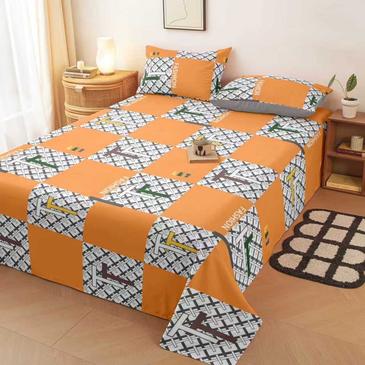 91家纺网 家纺一手货源 找家纺 （总）雨洋家纺 2026新款印花老粗布床单系列