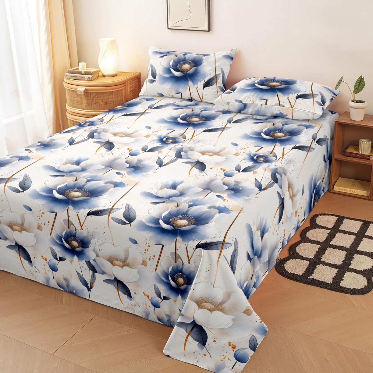 91家纺网 家纺一手货源 找家纺 （总）雨洋家纺 2026新款印花老粗布床单系列