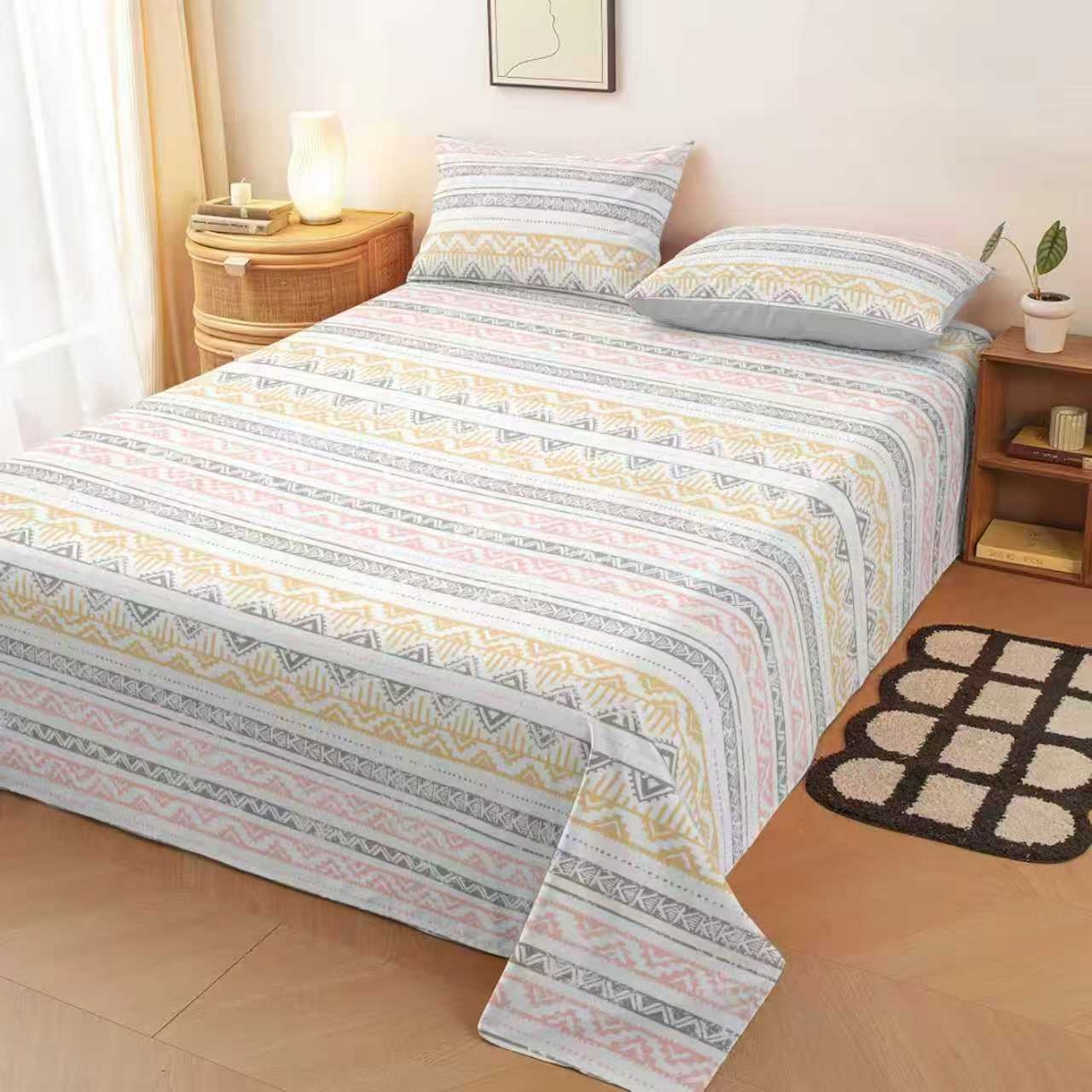 91家纺网 家纺一手货源 找家纺 （总）雨洋家纺 2026新款印花老粗布床单系列