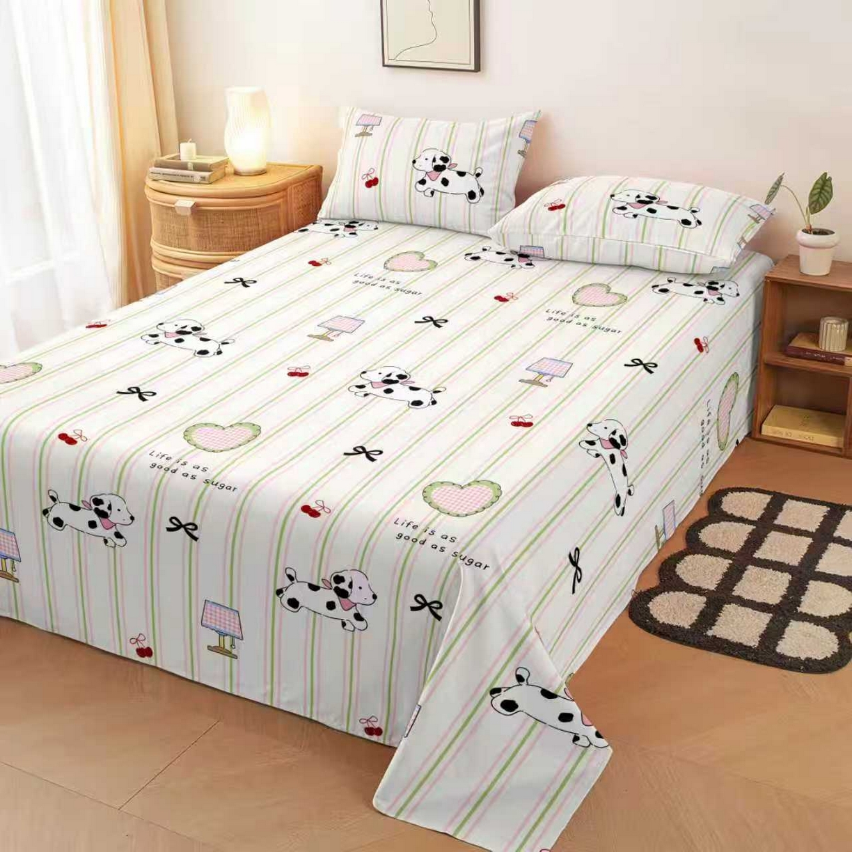 91家纺网 家纺一手货源 找家纺 （总）雨洋家纺 2026新款印花老粗布床单系列