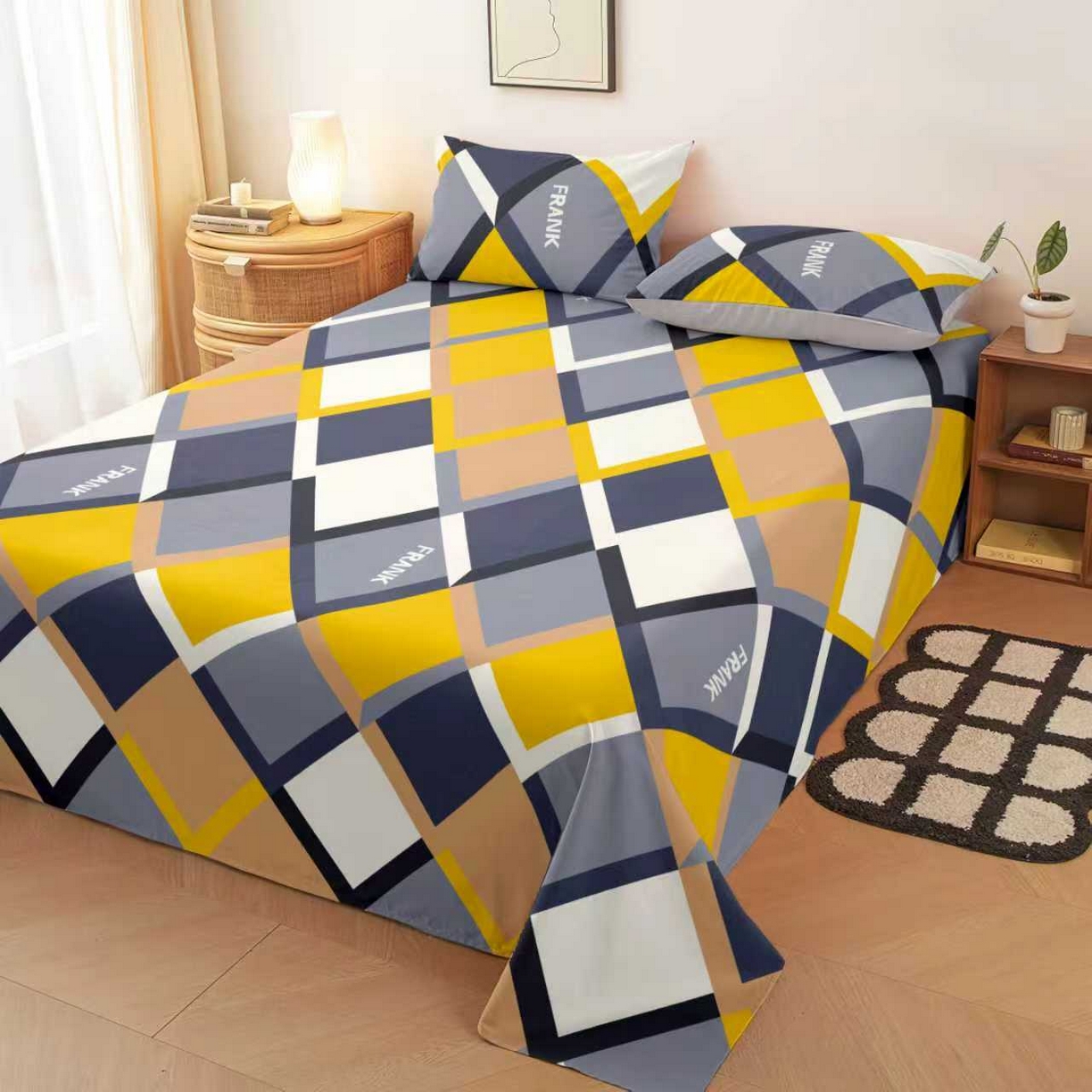 91家纺网 家纺一手货源 找家纺 （总）雨洋家纺 2026新款印花老粗布床单系列