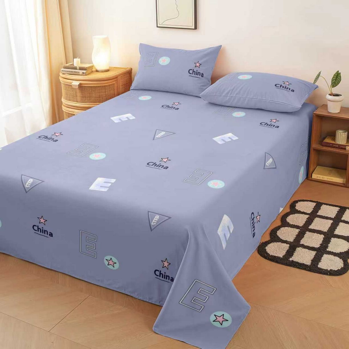 91家纺网 家纺一手货源 找家纺 （总）雨洋家纺 2026新款印花老粗布床单系列