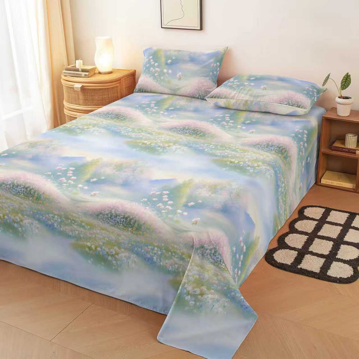 91家纺网 家纺一手货源 找家纺 （总）雨洋家纺 2026新款印花老粗布床单系列