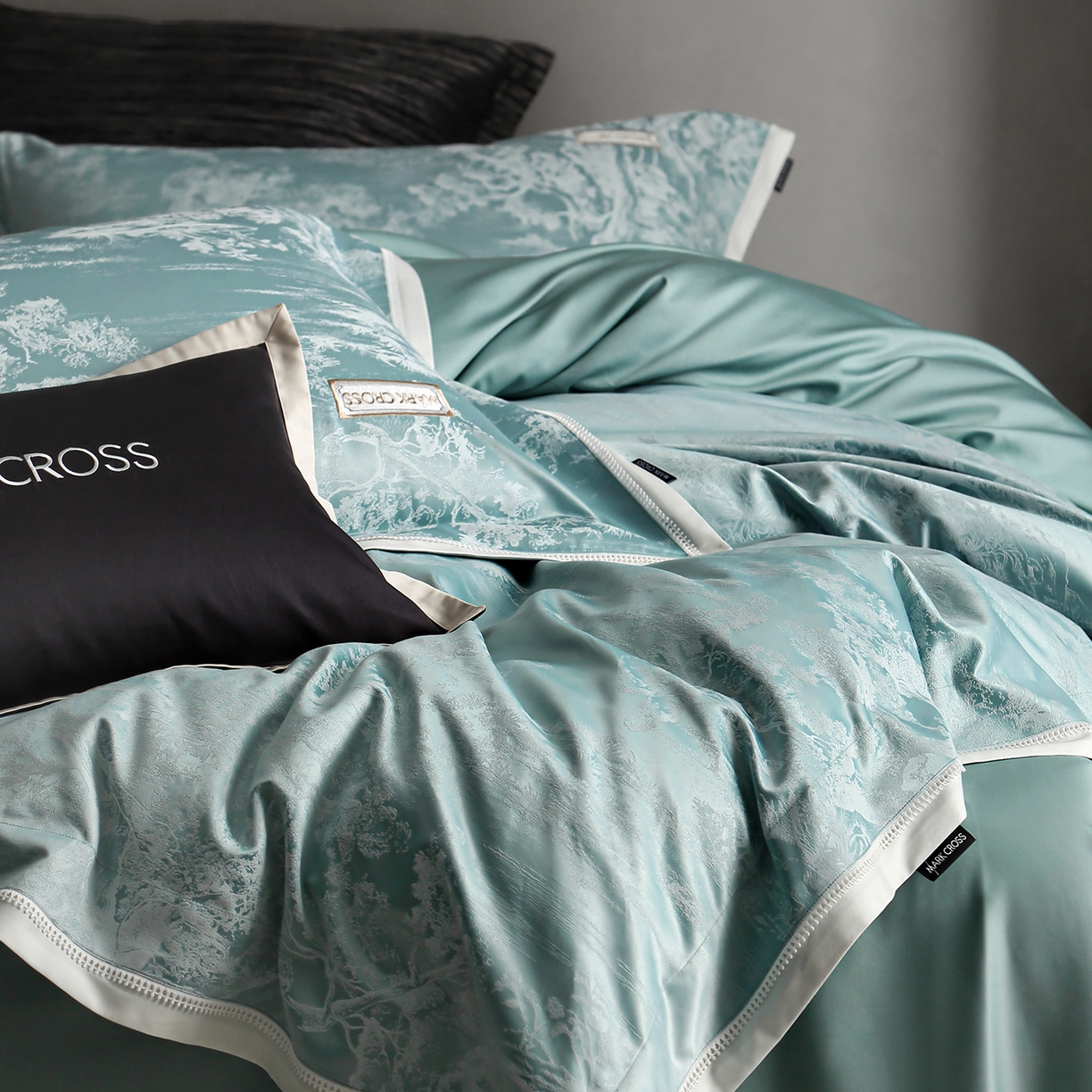 91家纺网 家纺一手货源 找家纺 佳汐蓝家纺 2026新款亲肤锦丝棉四件套 森野栖眠