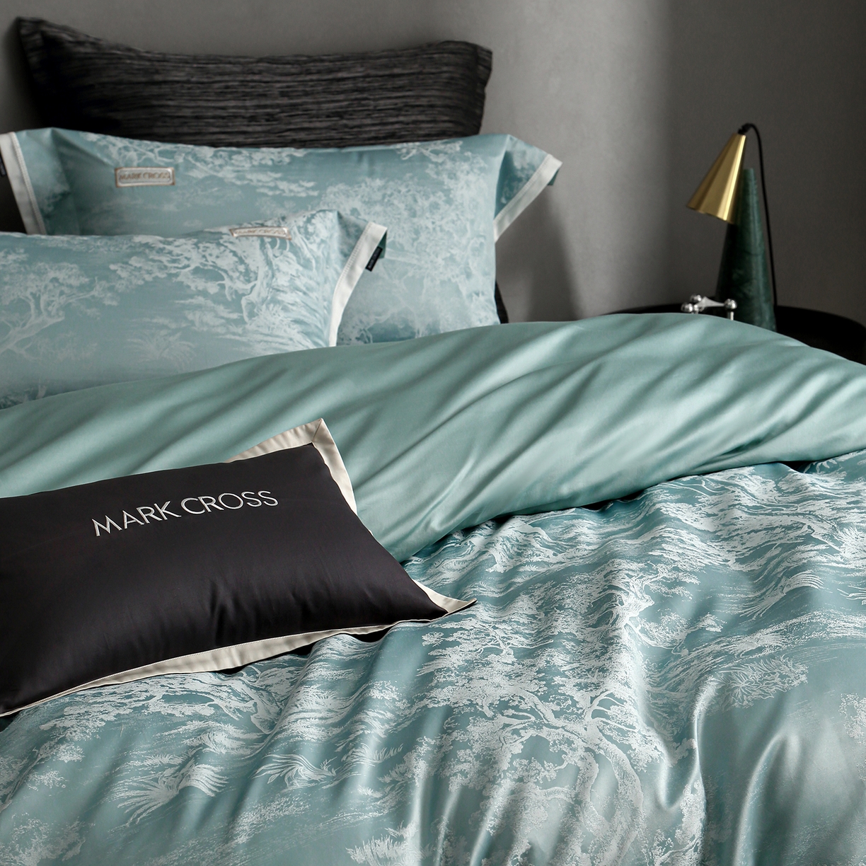 91家纺网 家纺一手货源 找家纺 佳汐蓝家纺 2026新款亲肤锦丝棉四件套 森野栖眠