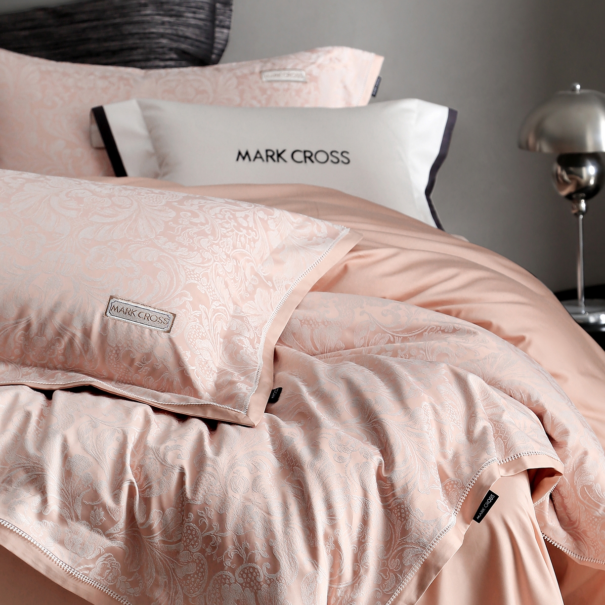 91家纺网 家纺一手货源 找家纺 佳汐蓝家纺 2026新款亲肤锦丝棉四件套 初露玫庭