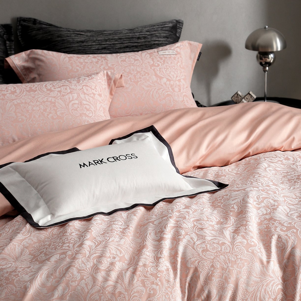 91家纺网 家纺一手货源 找家纺 佳汐蓝家纺 2026新款亲肤锦丝棉四件套 初露玫庭