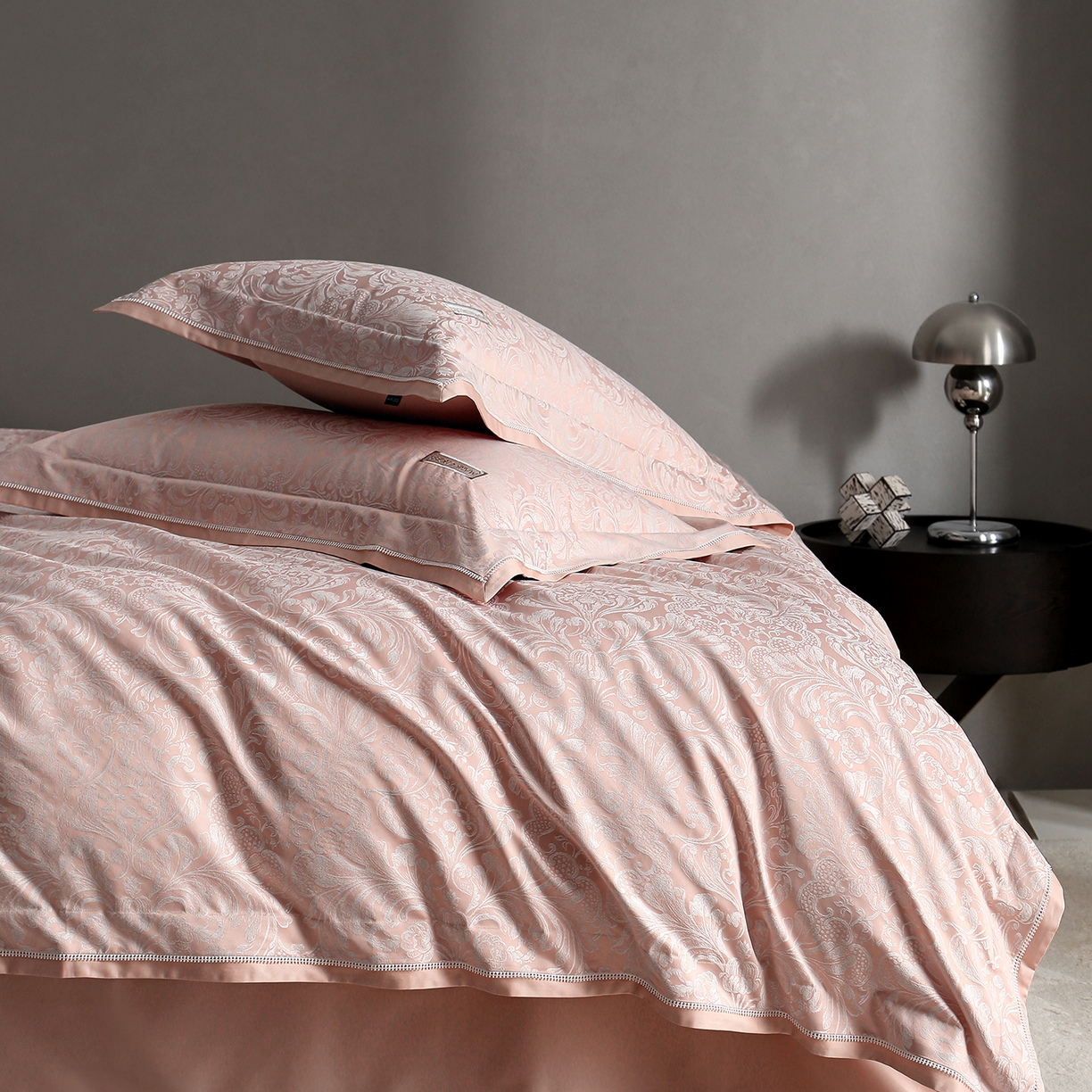 91家纺网 家纺一手货源 找家纺 佳汐蓝家纺 2026新款亲肤锦丝棉四件套 初露玫庭