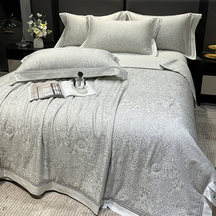 91家纺网 家纺一手货源 找家纺 （总）欧夏家纺 2026新款莱赛尔天丝雅麻大提花镂空夏被空调被夏凉被夏季薄被子直播供货外贸