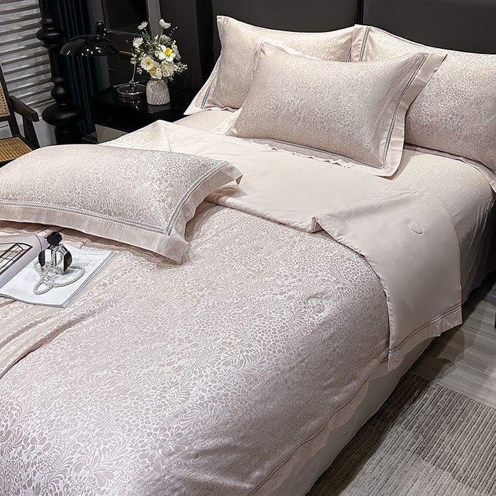 91家纺网 家纺一手货源 找家纺 欧夏家纺 2026新款莱赛尔天丝雅麻大提花镂空夏被空调被夏凉被夏季薄被子直播供货外贸 优雅玉