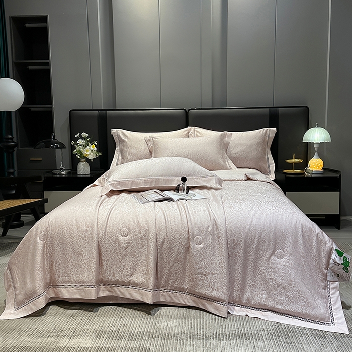 91家纺网 家纺一手货源 找家纺 欧夏家纺 2026新款莱赛尔天丝雅麻大提花镂空夏被空调被夏凉被夏季薄被子直播供货外贸 优雅玉