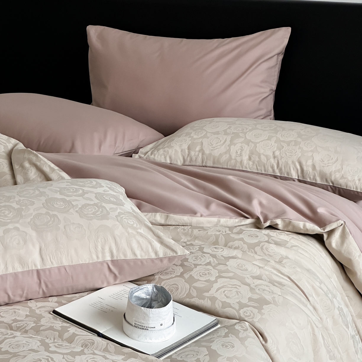 91家纺网 家纺一手货源 找家纺 玉宇阁家居 2026新款全棉纯棉40S大提花四件套 漫-春和