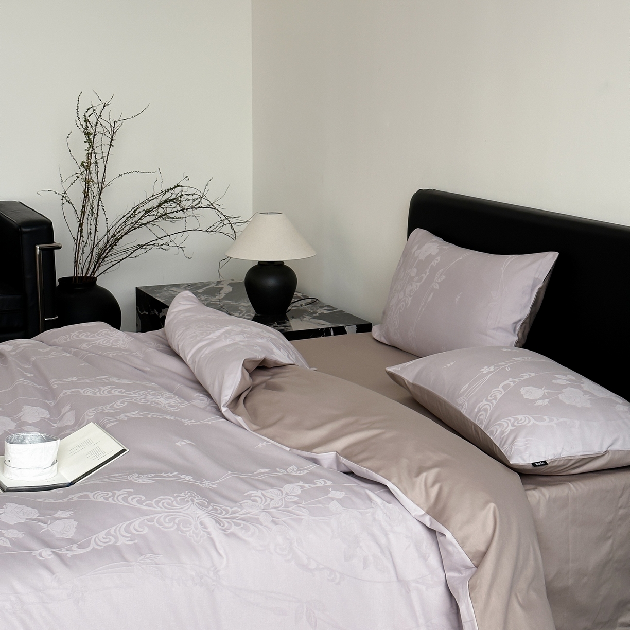 91家纺网 家纺一手货源 找家纺 玉宇阁家居 2026新款全棉纯棉40S大提花四件套 花漫枝