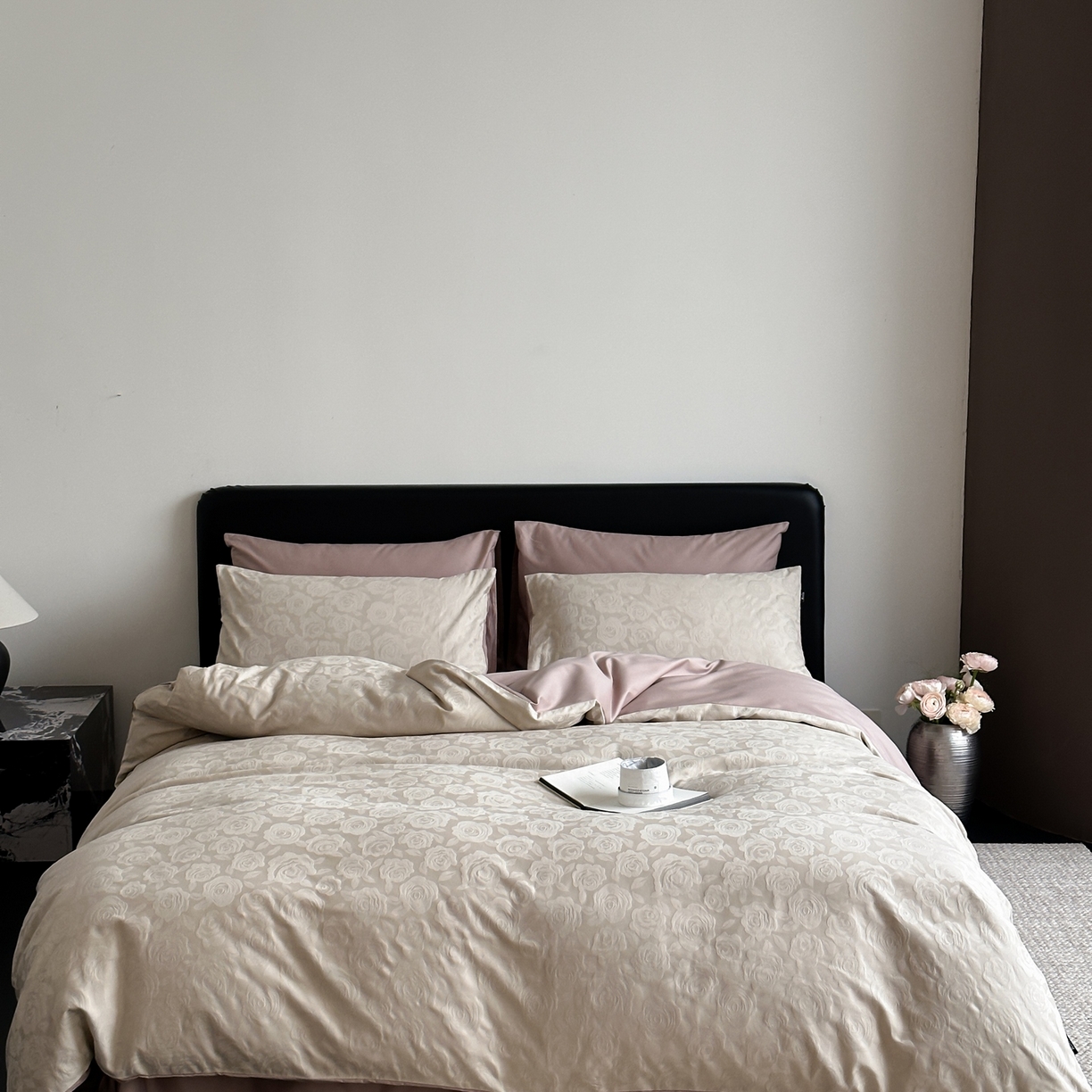 91家纺网 家纺一手货源 找家纺 玉宇阁家居 2026新款全棉纯棉40S大提花四件套 漫-春和