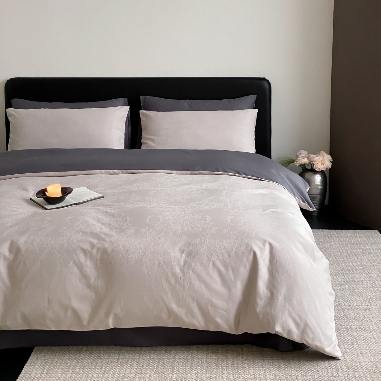 玉宇阁家居 2026新款全棉纯棉40S大提花四件套 花织棉梦