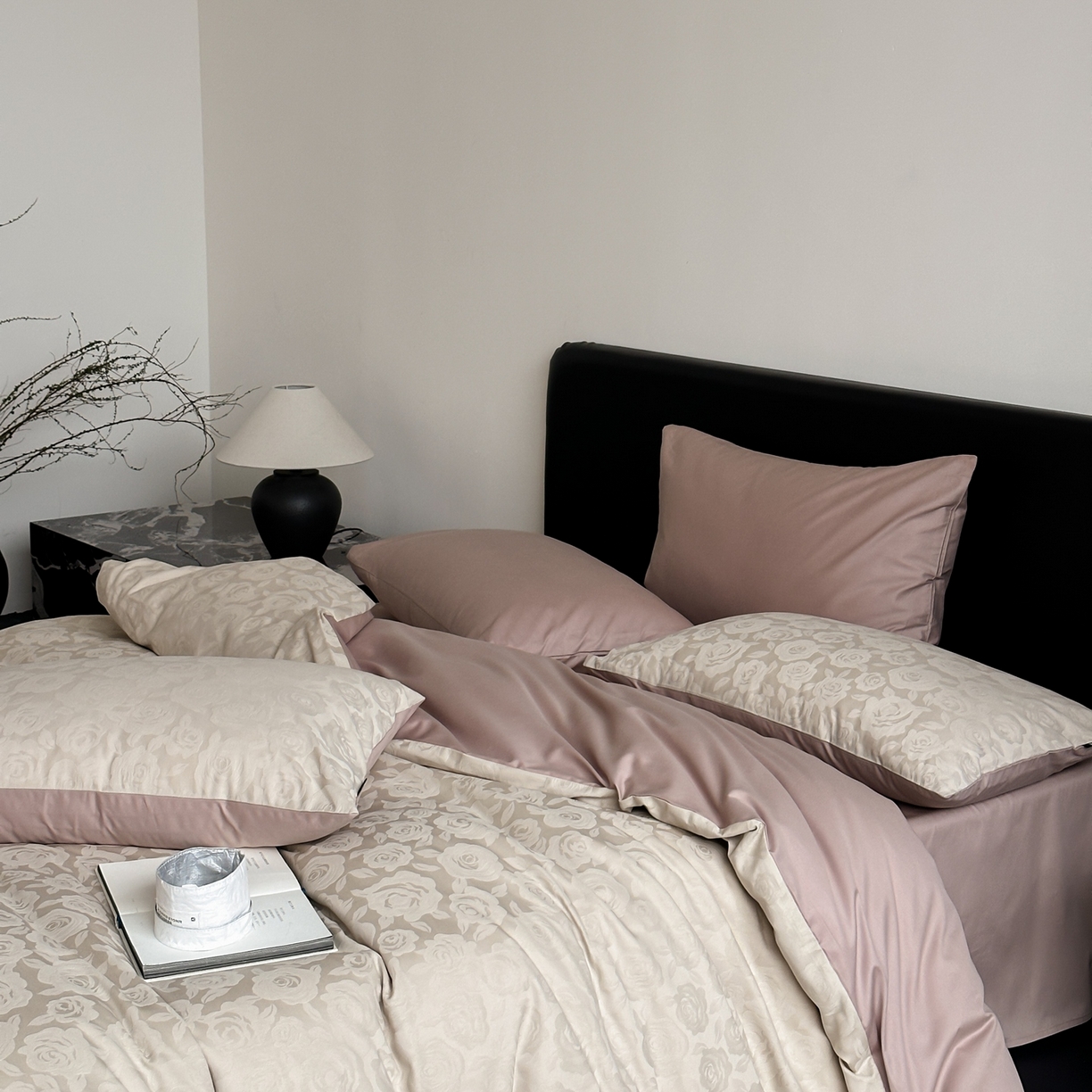 91家纺网 家纺一手货源 找家纺 玉宇阁家居 2026新款全棉纯棉40S大提花四件套 漫-春和