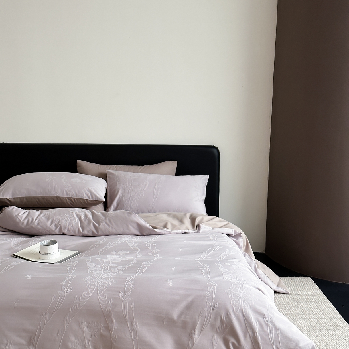 91家纺网 家纺一手货源 找家纺 玉宇阁家居 2026新款全棉纯棉40S大提花四件套 花漫枝