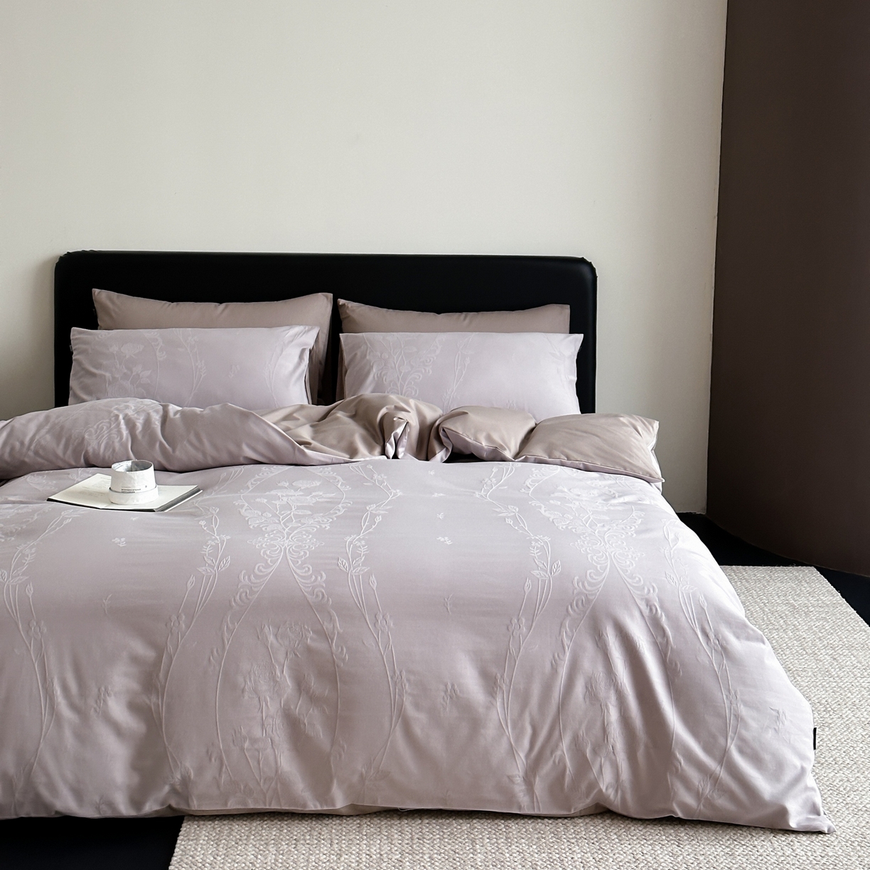 玉宇阁家居 2026新款全棉纯棉40S大提花四件套 花漫枝