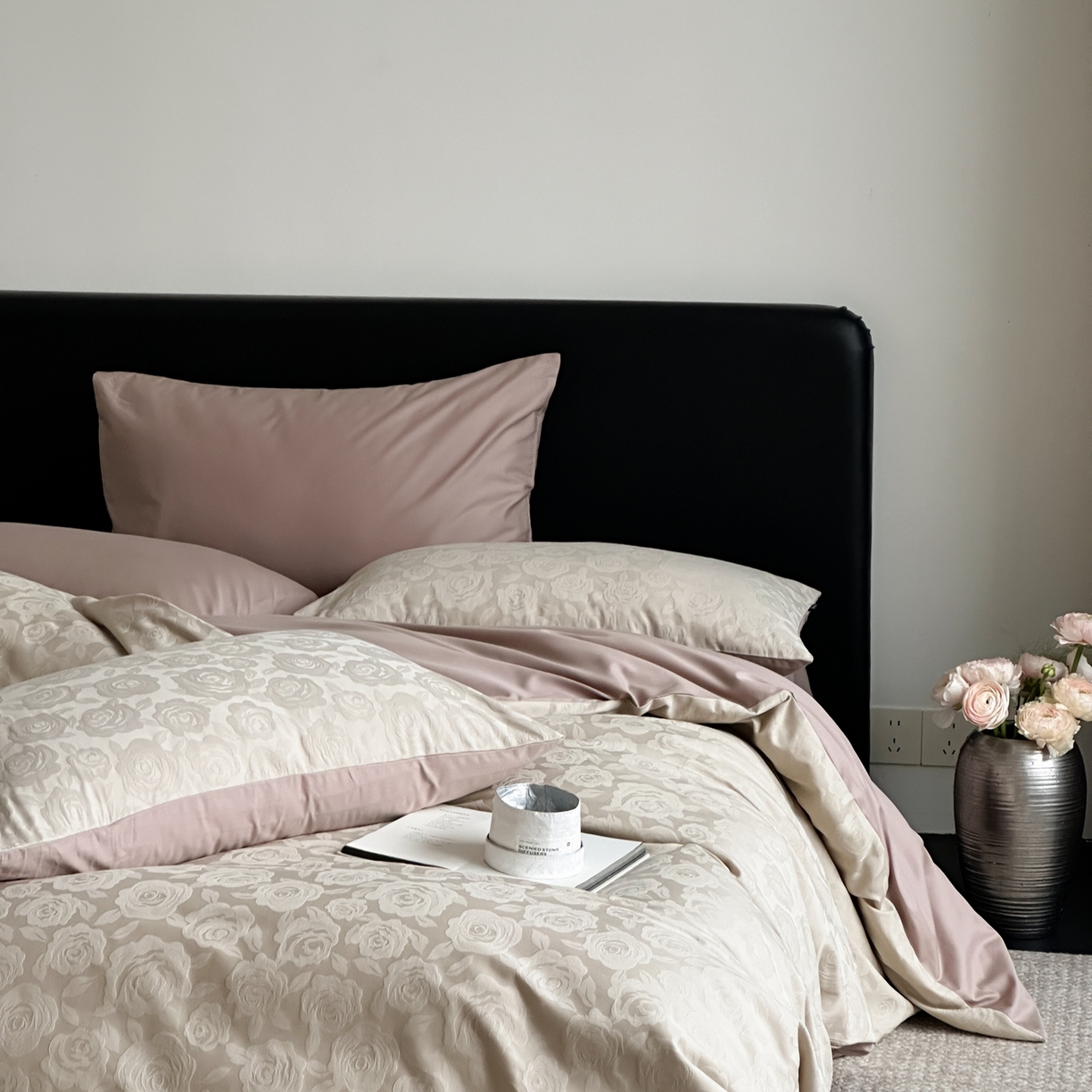 91家纺网 家纺一手货源 找家纺 玉宇阁家居 2026新款全棉纯棉40S大提花四件套 漫-春和