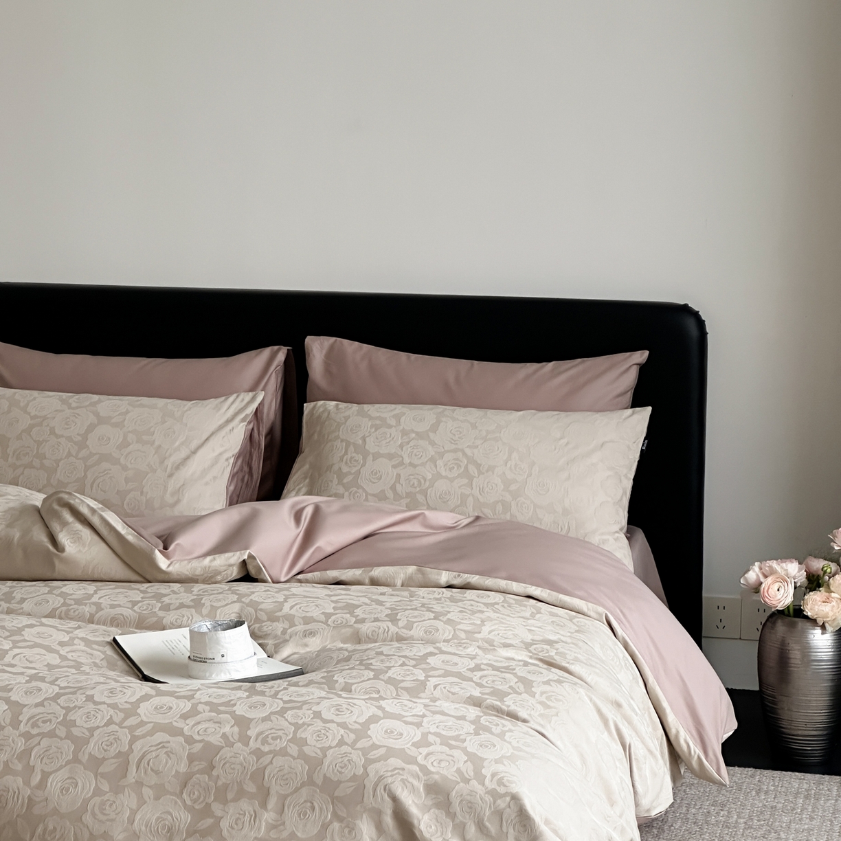 91家纺网 家纺一手货源 找家纺 玉宇阁家居 2026新款全棉纯棉40S大提花四件套 漫-春和