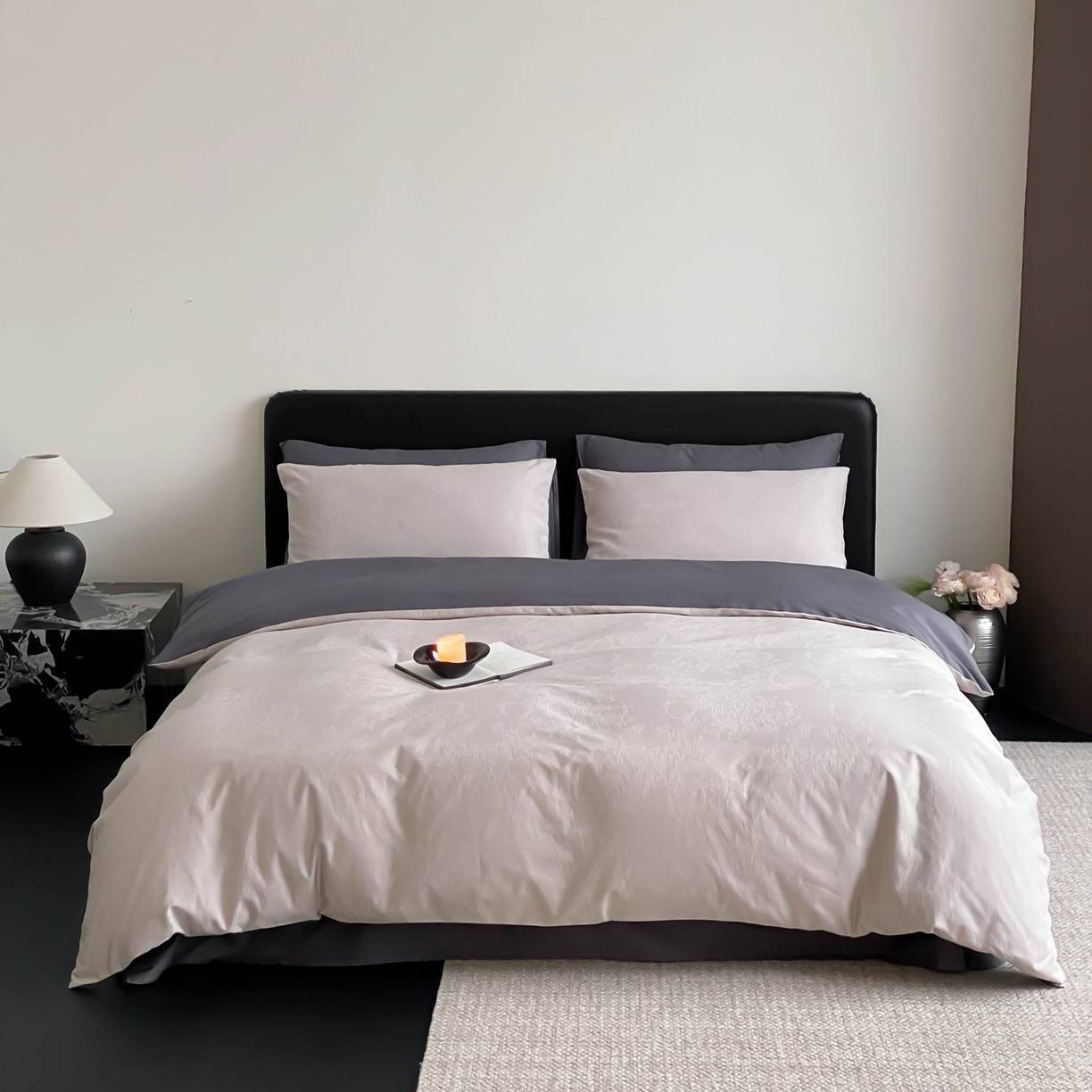 91家纺网 家纺一手货源 找家纺 玉宇阁家居 2026新款全棉纯棉40S大提花四件套 花织棉梦