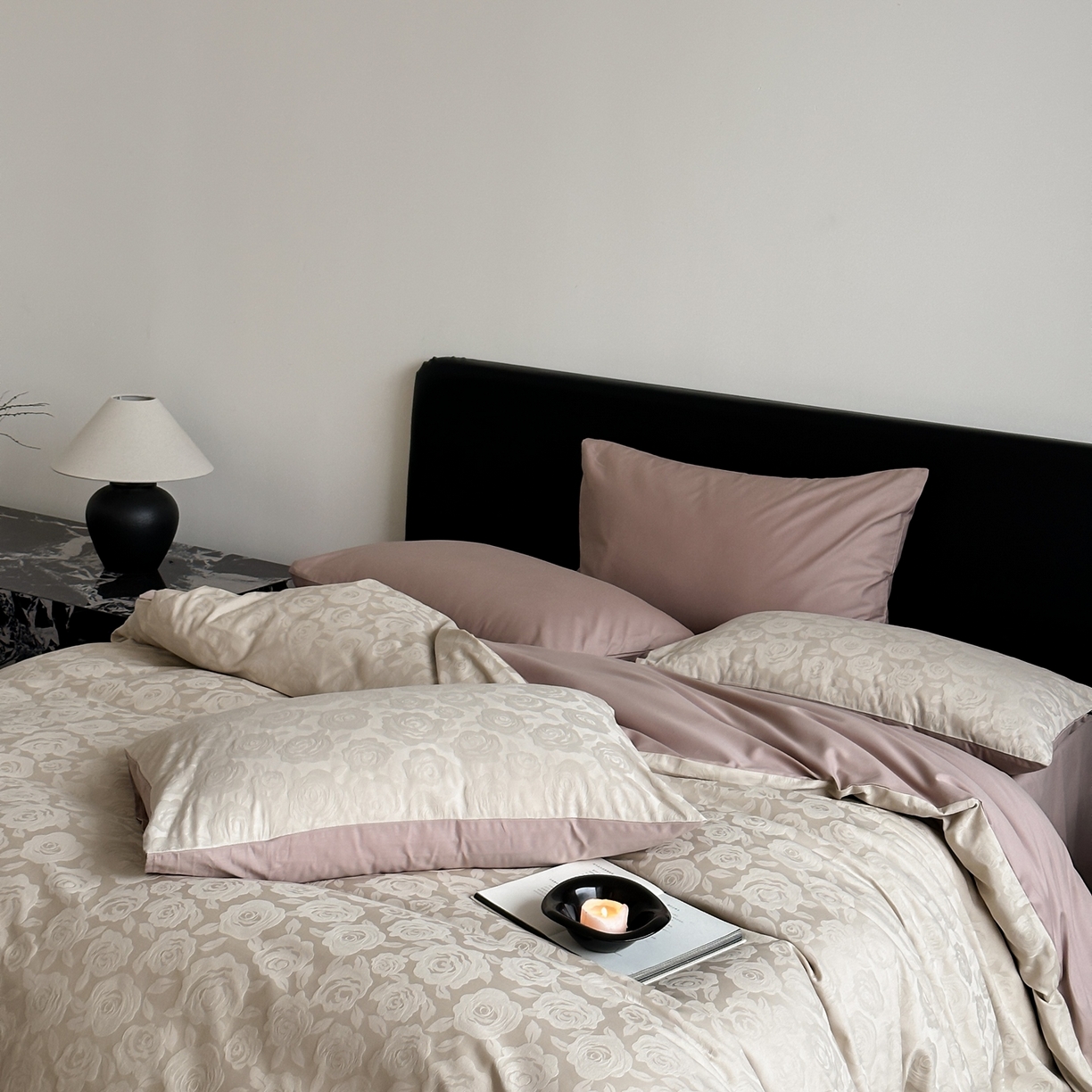 91家纺网 家纺一手货源 找家纺 玉宇阁家居 2026新款全棉纯棉40S大提花四件套 漫-春和