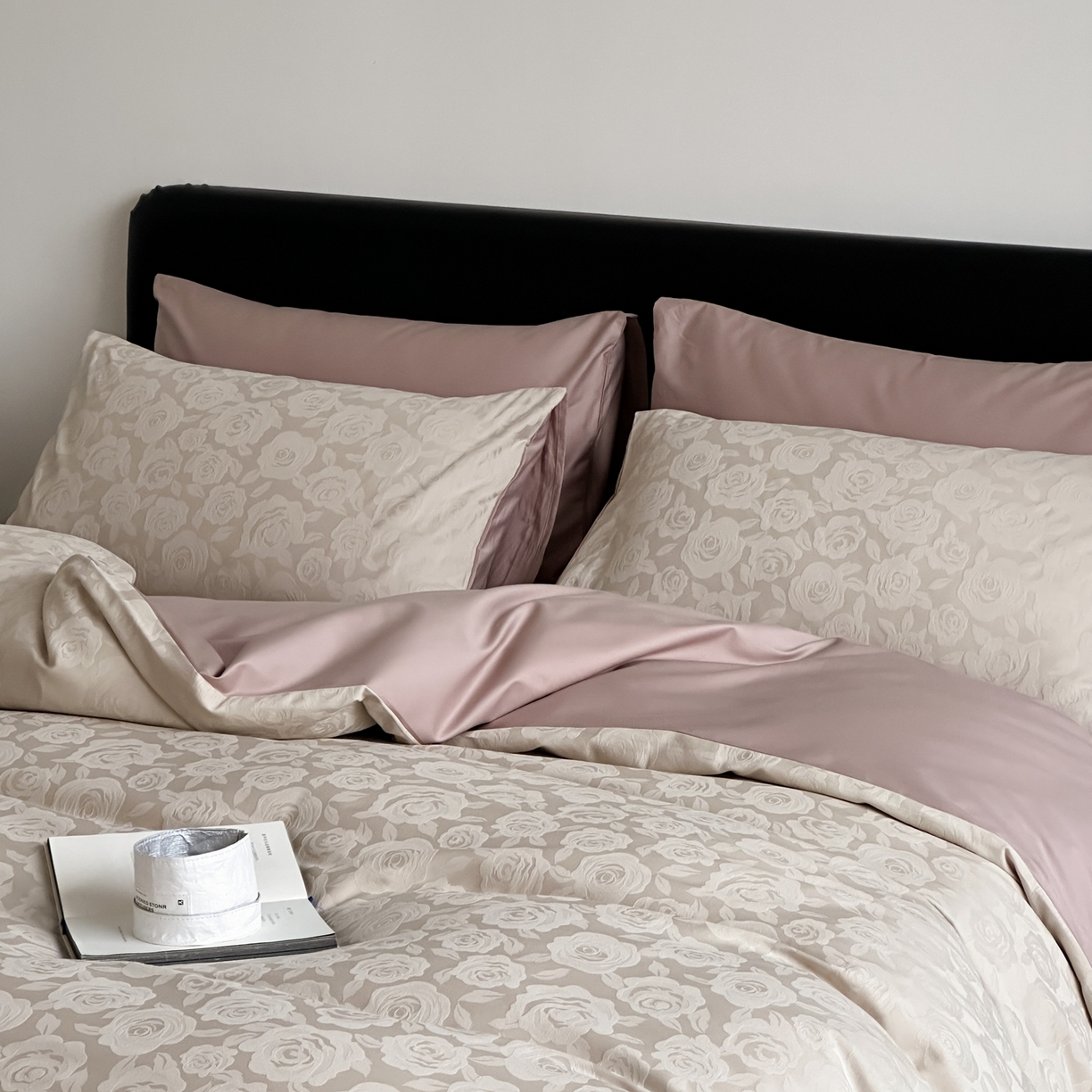 91家纺网 家纺一手货源 找家纺 玉宇阁家居 2026新款全棉纯棉40S大提花四件套 漫-春和