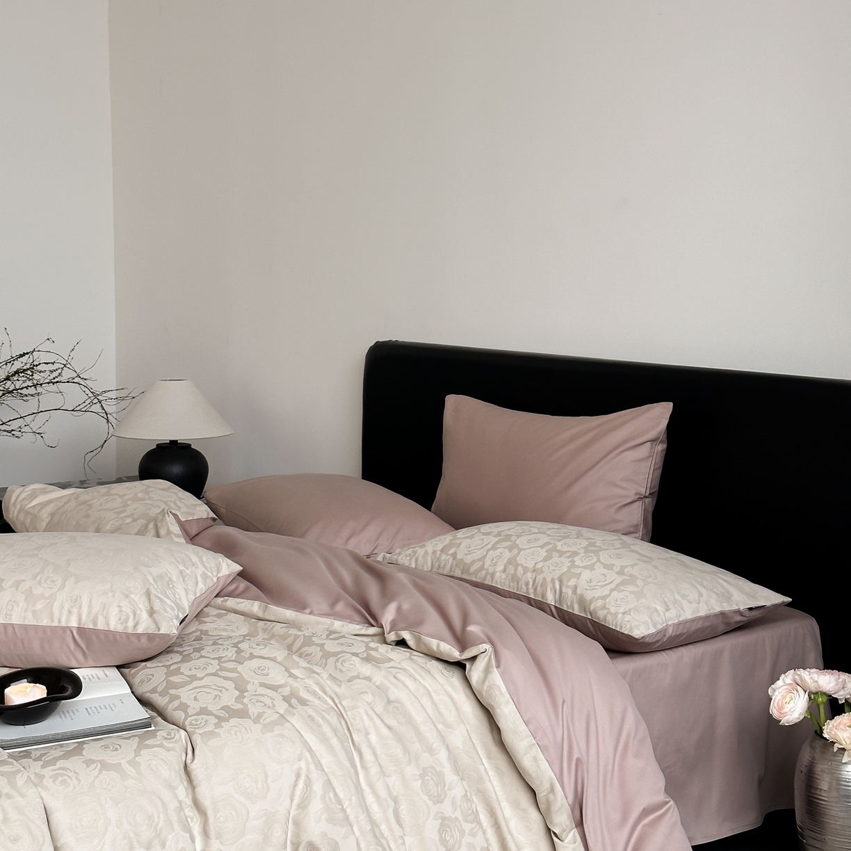 91家纺网 家纺一手货源 找家纺 玉宇阁家居 2026新款全棉纯棉40S大提花四件套 漫-春和