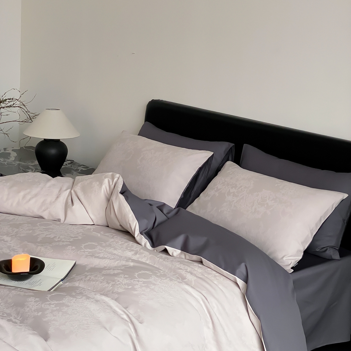 91家纺网 家纺一手货源 找家纺 玉宇阁家居 2026新款全棉纯棉40S大提花四件套 花织棉梦