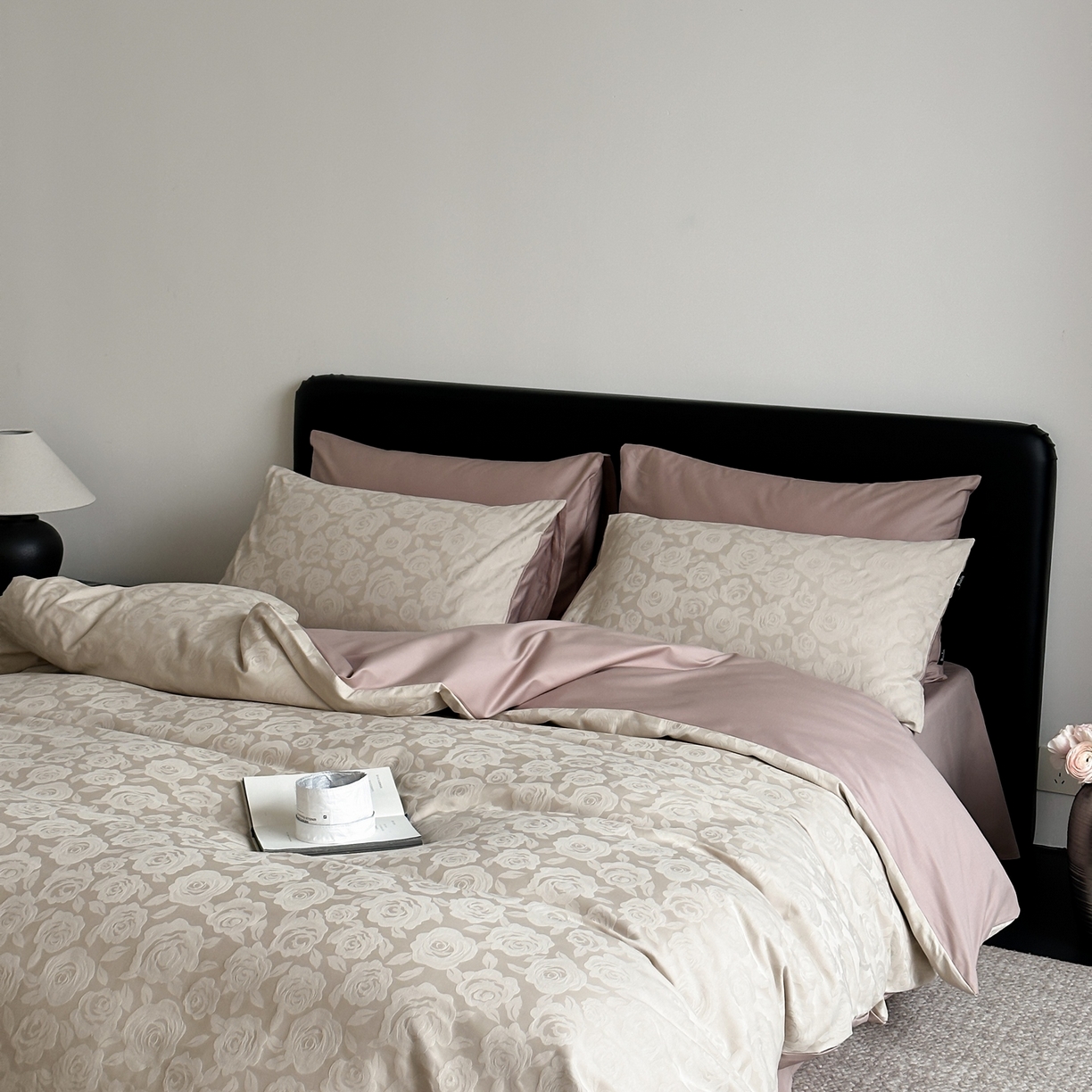 91家纺网 家纺一手货源 找家纺 玉宇阁家居 2026新款全棉纯棉40S大提花四件套 漫-春和