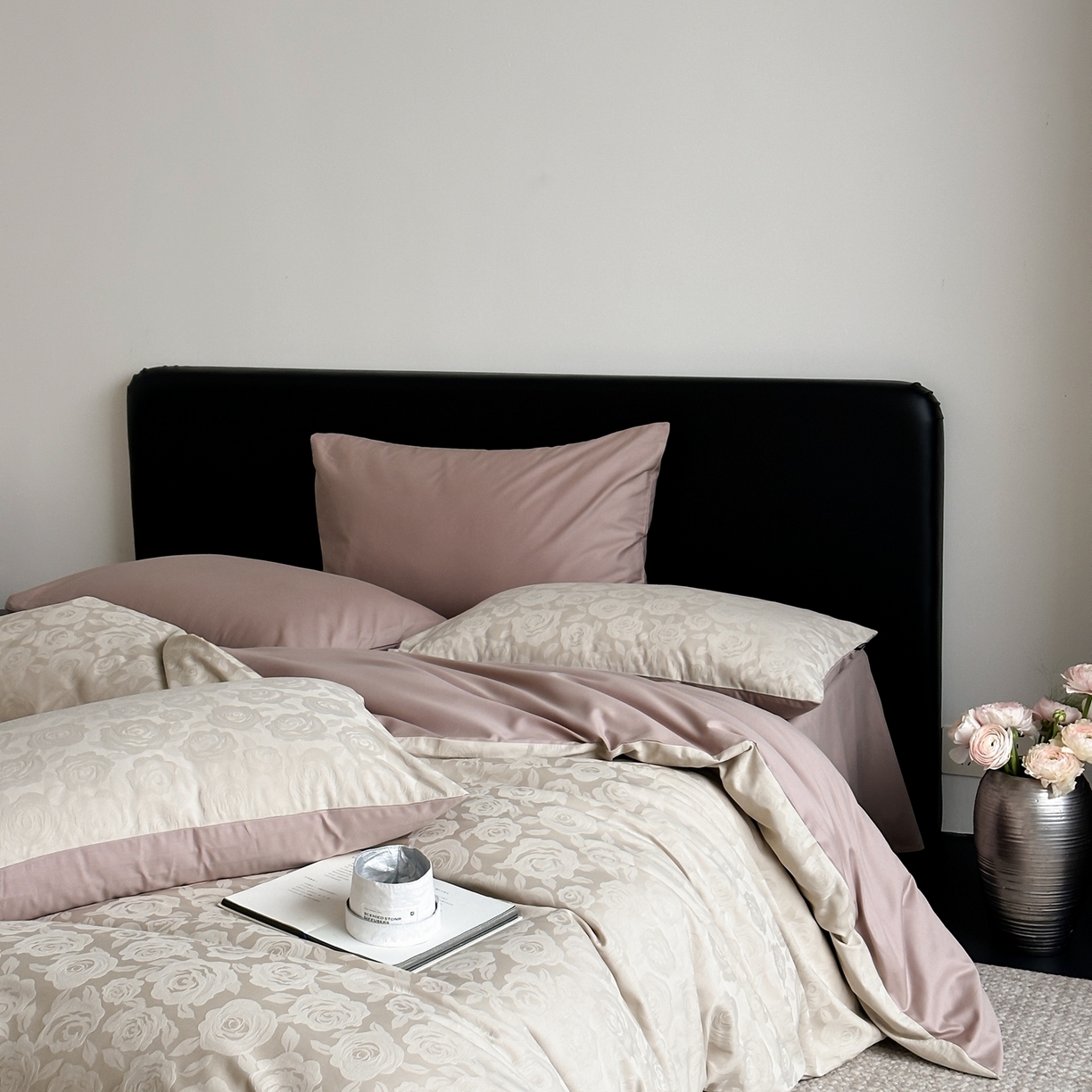 91家纺网 家纺一手货源 找家纺 玉宇阁家居 2026新款全棉纯棉40S大提花四件套 漫-春和