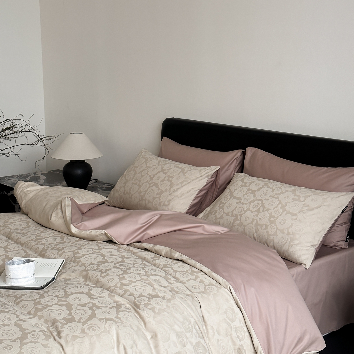 91家纺网 家纺一手货源 找家纺 玉宇阁家居 2026新款全棉纯棉40S大提花四件套 漫-春和