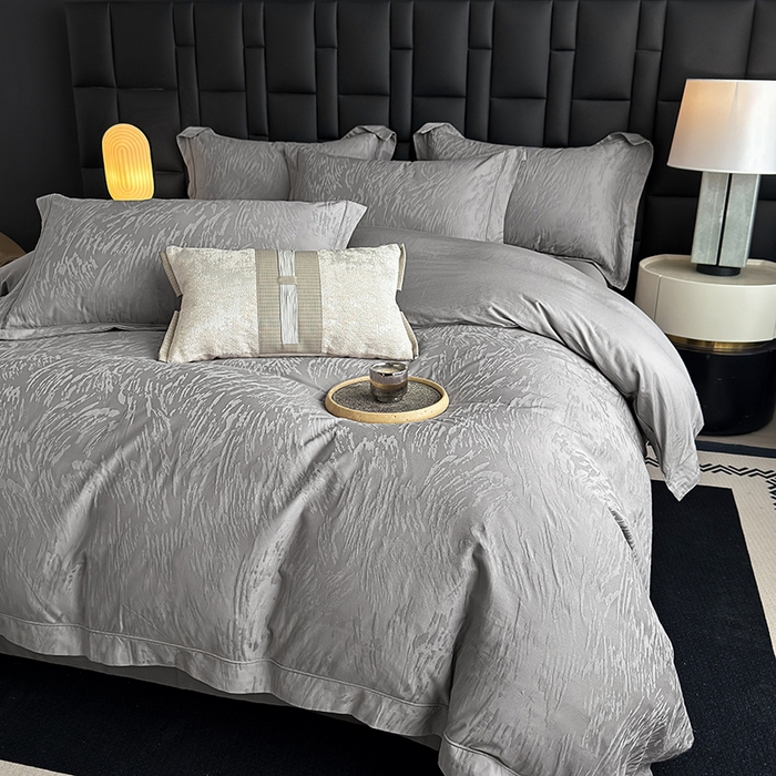 91家纺网 家纺一手货源 找家纺 （总）宏羽纺家纺 2026新款100S长绒棉浮雕提花居家四件套