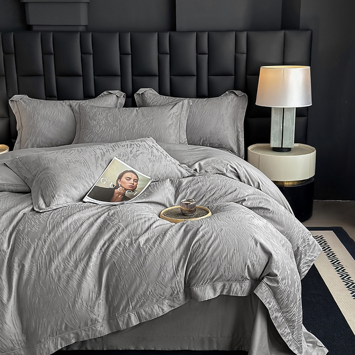 91家纺网 家纺一手货源 找家纺 （总）宏羽纺家纺 2026新款100S长绒棉浮雕提花居家四件套