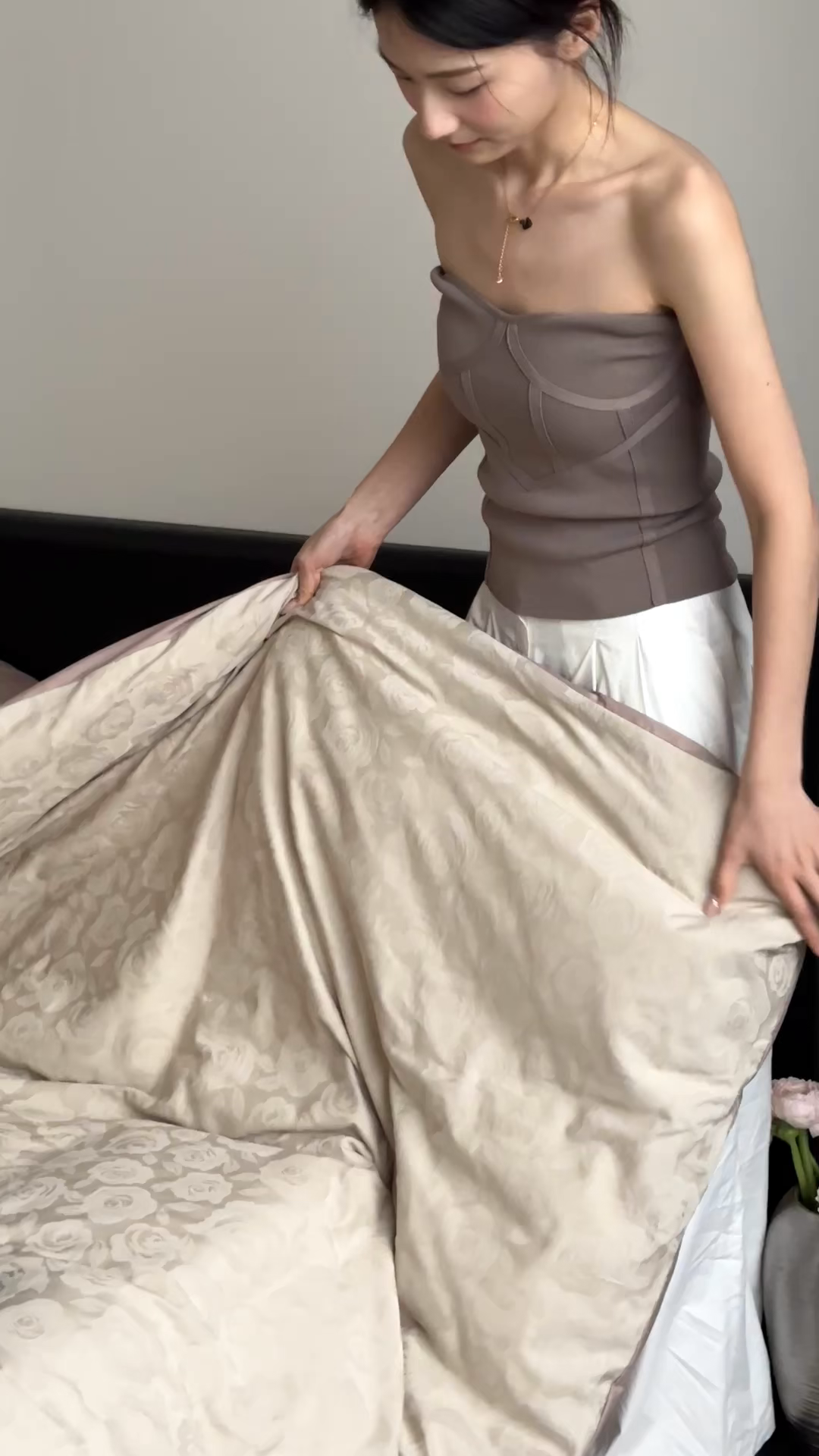 91家纺网 家纺一手货源 找家纺 玉宇阁家居 2026新款全棉纯棉40S大提花四件套 漫-暖阳摩卡