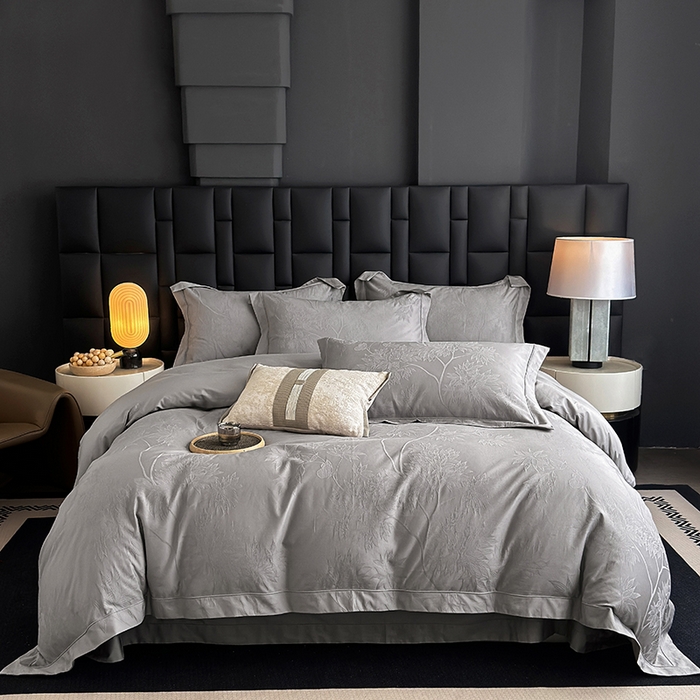 91家纺网 家纺一手货源 找家纺 （总）宏羽纺家纺 2026新款100S长绒棉浮雕提花居家四件套