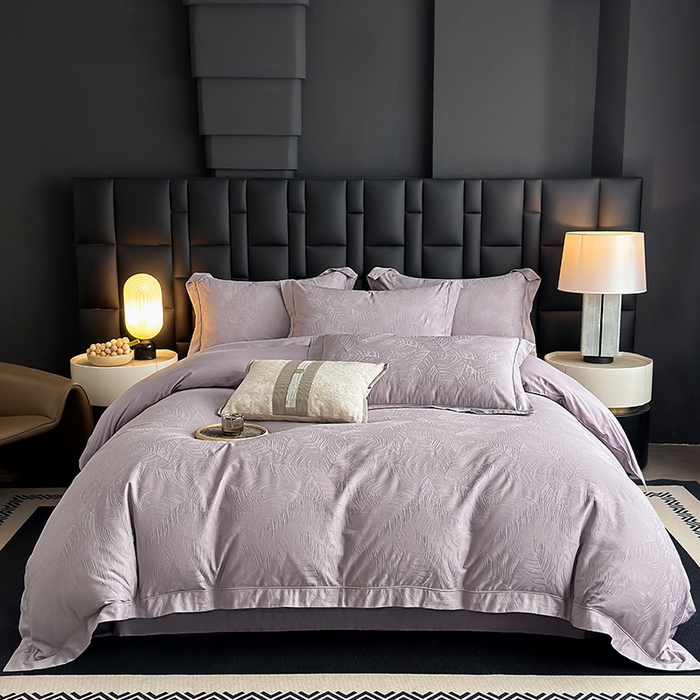 91家纺网 家纺一手货源 找家纺 （总）宏羽纺家纺 2026新款100S长绒棉浮雕提花居家四件套