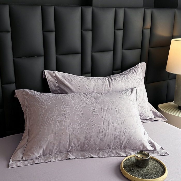 91家纺网 家纺一手货源 找家纺 宏羽纺家纺 2026新款100S长绒棉浮雕提花居家四件套 卡鲁-香芋紫