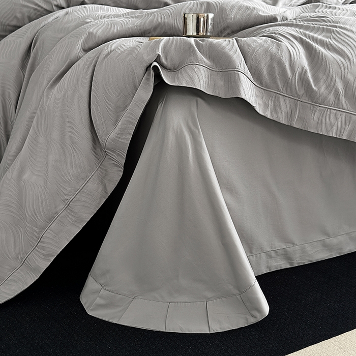 91家纺网 家纺一手货源 找家纺 宏羽纺家纺 2026新款100S长绒棉浮雕提花居家四件套 麦奢-丁香灰