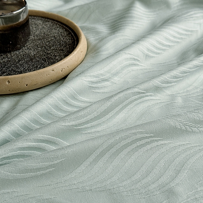 91家纺网 家纺一手货源 找家纺 宏羽纺家纺 2026新款100S长绒棉浮雕提花居家四件套 麦奢-喜绿