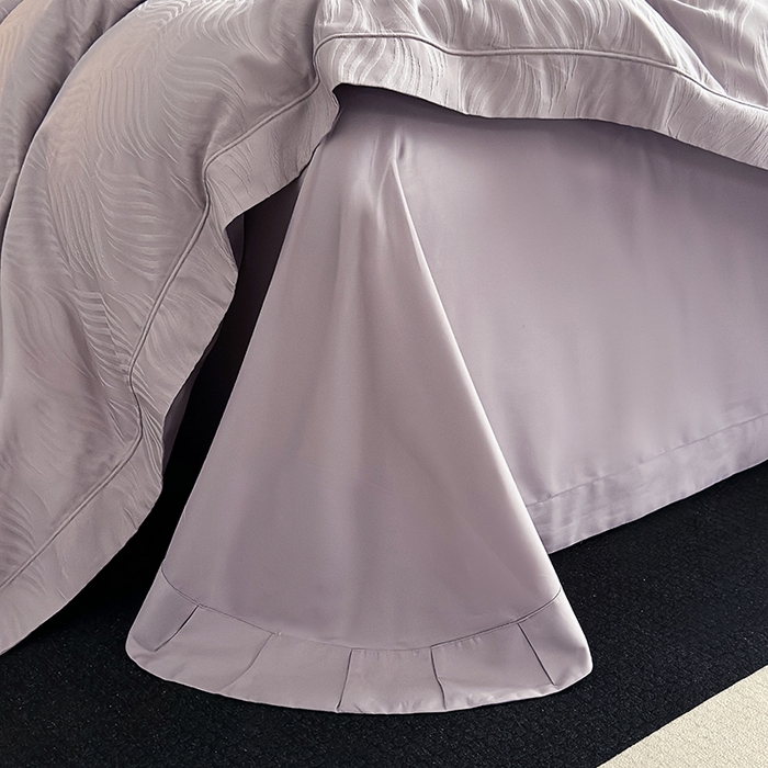 91家纺网 家纺一手货源 找家纺 宏羽纺家纺 2026新款100S长绒棉浮雕提花居家四件套 麦奢-香芋紫