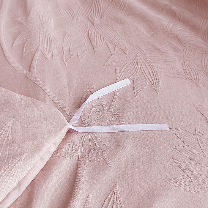 91家纺网 家纺一手货源 找家纺 宏羽纺家纺 2026新款100S长绒棉浮雕提花居家四件套 慕枝南下-豆沙