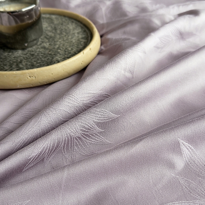 91家纺网 家纺一手货源 找家纺 宏羽纺家纺 2026新款100S长绒棉浮雕提花居家四件套 慕枝南下-香芋紫