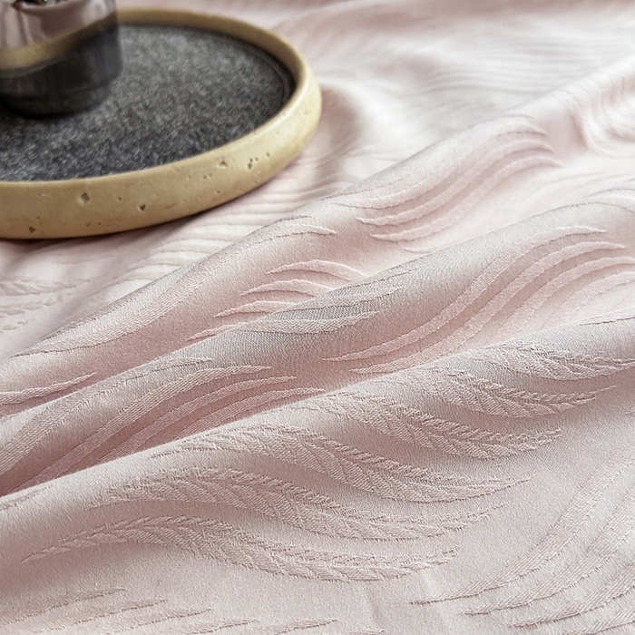 91家纺网 家纺一手货源 找家纺 宏羽纺家纺 2026新款100S长绒棉浮雕提花居家四件套 齐鲁-粉金